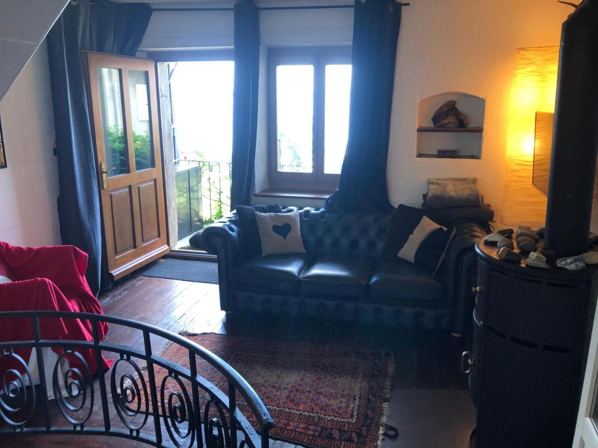 A Room With A View - Maisonnette Dans Bourg Medieval Au Bord Du Lac Leman إيفوار المظهر الخارجي الصورة